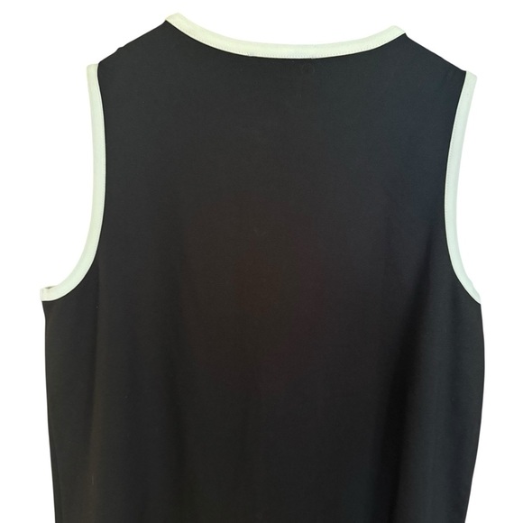 Jones & Co Women’s Black White Trim Button Down Vest Top Size 1X Office Chic - Picture 7 of 11